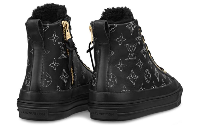 (WMNS) LOUIS VUITTON LV Stellar High-Top Sports Shoes 'Black Monogram' 1A87UV