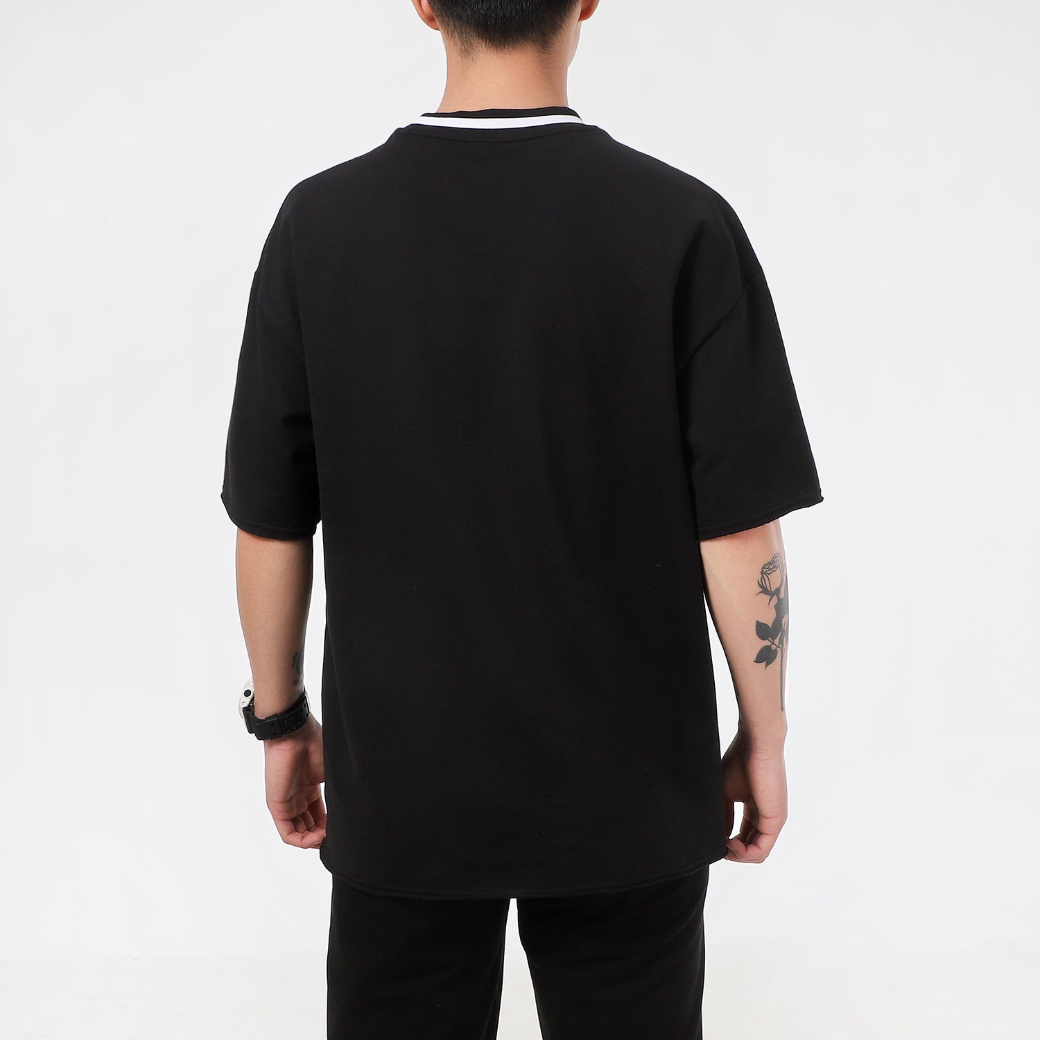 PUMA Solid Men Round Neck T-Shirt 'Black' 845861-01