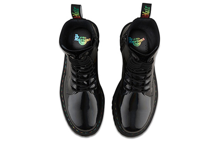 (WMNS) Dr. Martens Jadon Hi Rainbow Black 24668001