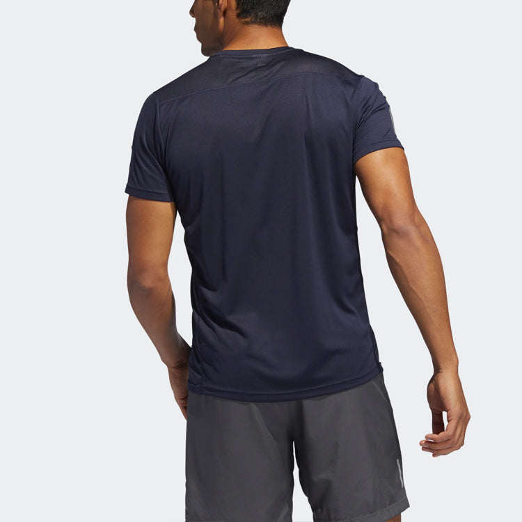 adidas OWN THE RUN TEE Running Sports Short Sleeve Blue EK2854