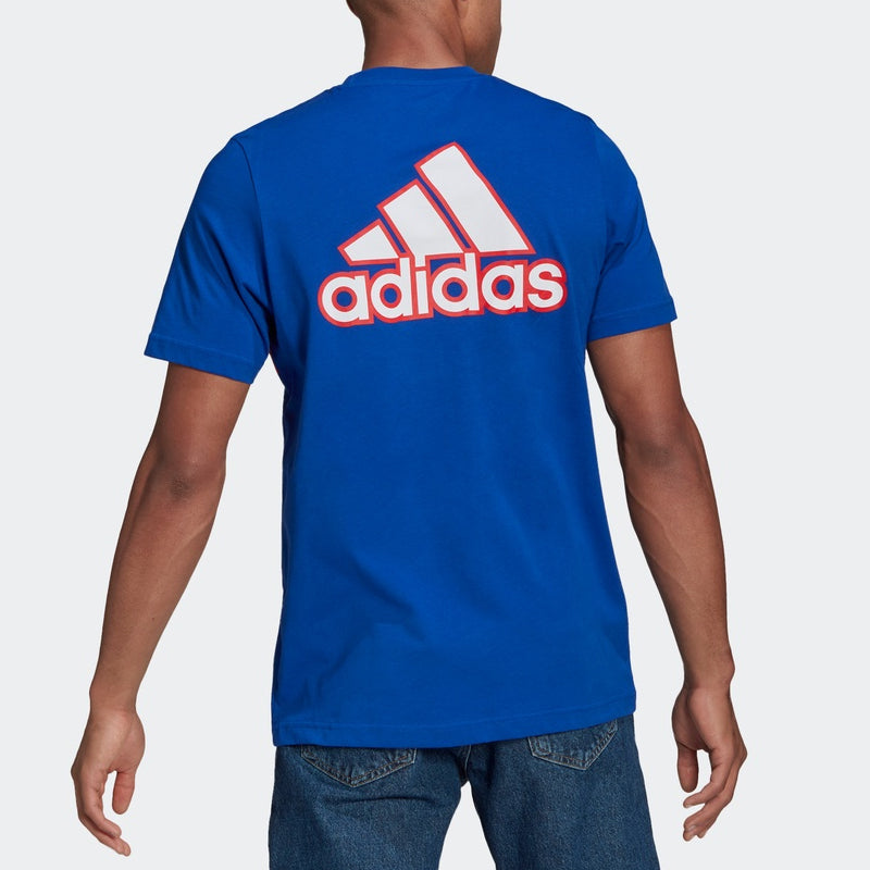 adidas Lil Dna Gfx T M Soccer/Football Training Colorblock Sports Printing Short Sleeve Blue GN6890