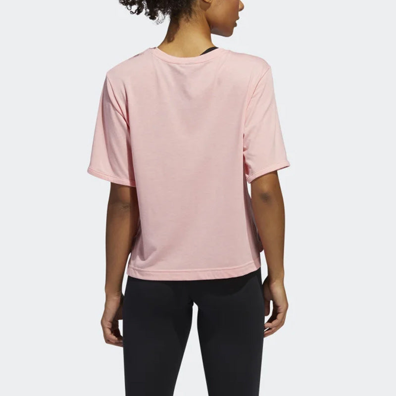 (WMNS) adidas T-Shirt Asia Sizing 'Pink White' FM1655