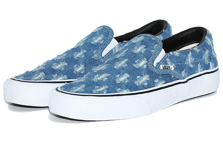 Vans Supreme x Slip-On 'Blue Hole Punch Denim' VN0A38DD2DD