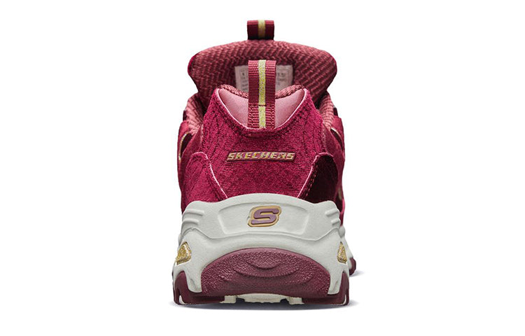 (WMNS) Skechers D'Lites Velvet Low-Top Daddy Shoes Red 11917-DKRD