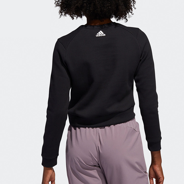 (WMNS) adidas Training Sport Round Collar Leisure Short Jacket Black FL2059