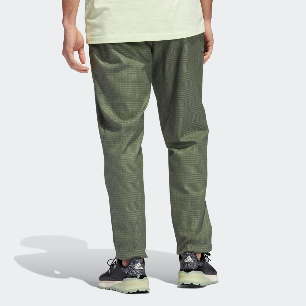 Men's adidas Solid Color Plaid Printing Straight-Leg Casual Pants/Trousers Japanese Version Olive Green HA3611