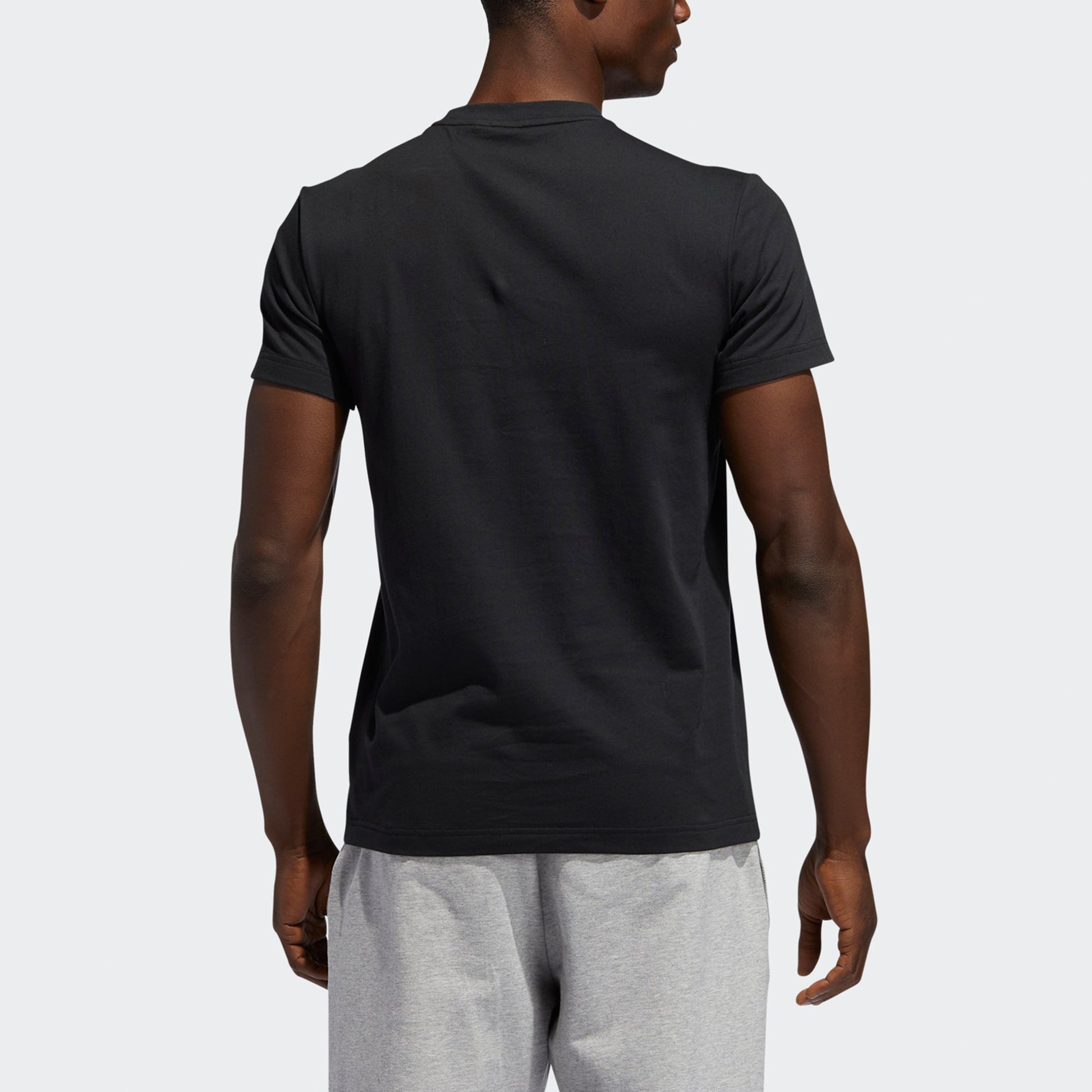 adidas M Gfx T Lng Logo Printing Sports Round Neck Short Sleeve Black FT2798
