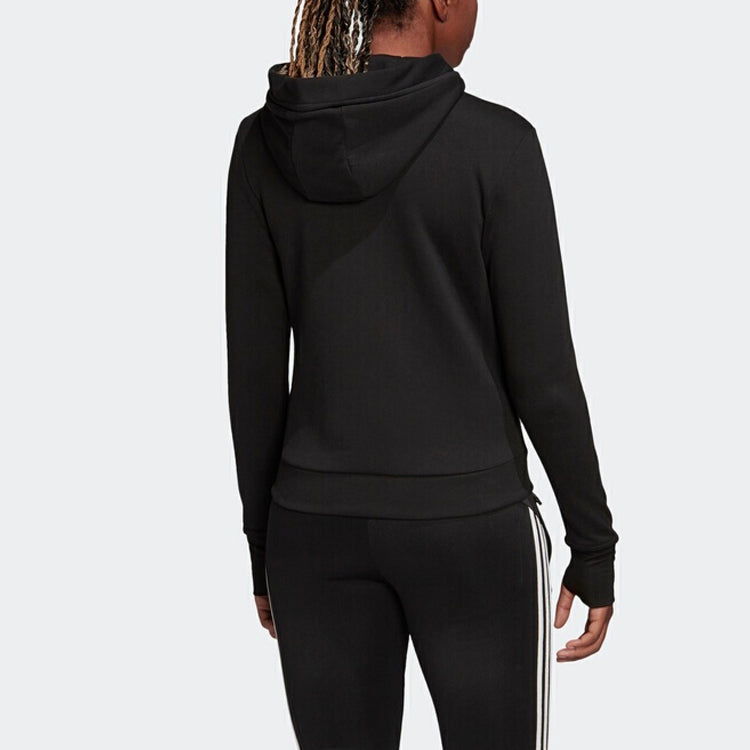 (WMNS) adidas W Ver Fz Hd Hooded Jacket 'Black White' FL4208