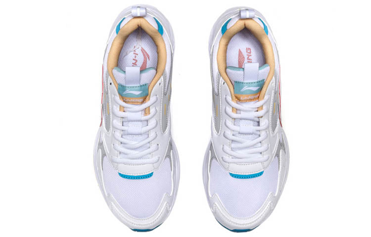(WMNS) Li-Ning Retro Running 'White Light Blue' ARLQ012-1