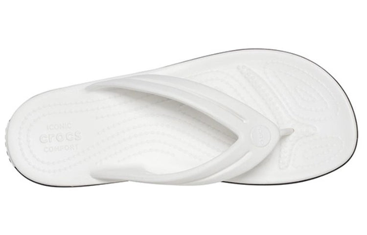 (WMNS) Crocs Crocband Flip-Flops 'White' 206100-100