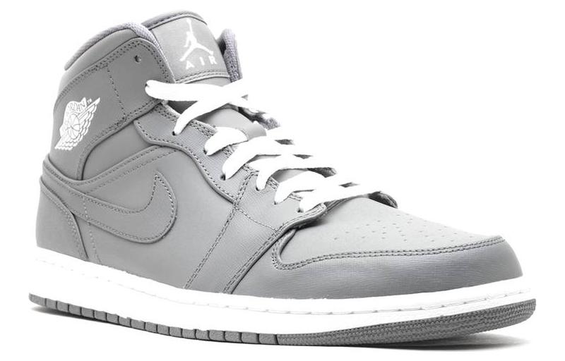 Air Jordan 1 Mid 'Grey White' 554724-003