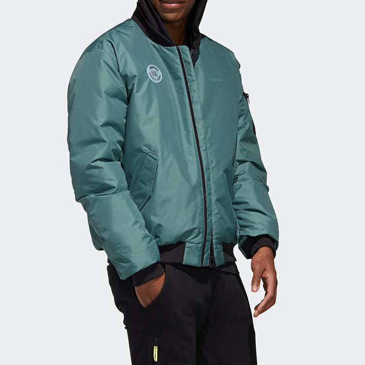 adidas neo M Strt Gr Bmr Stay Warm Sports hooded down Jacket Green GL8517