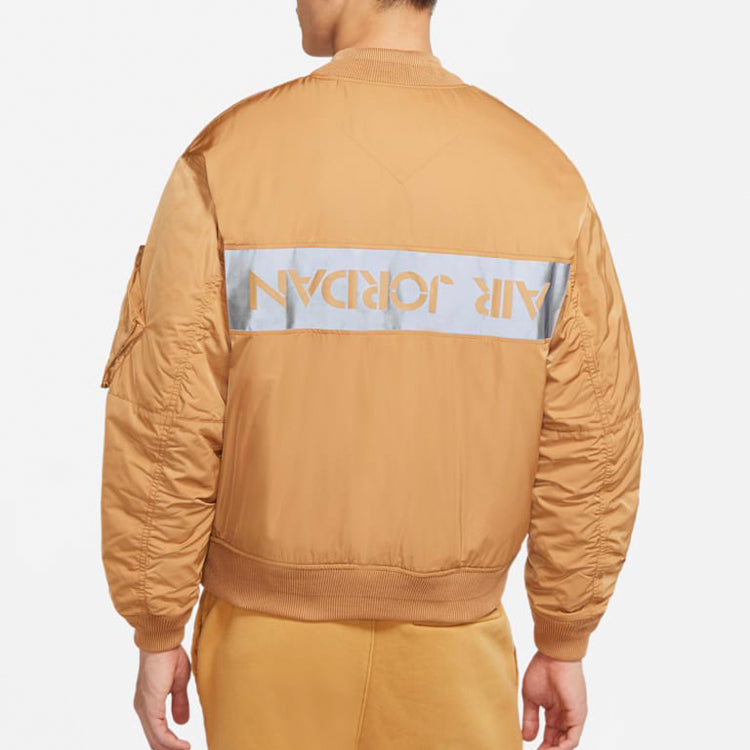 Air Jordan Ma-1 Flight Reflective Warm Jacket For Men Orange CK6669-290