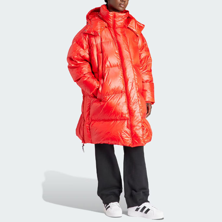 (WMNS) adidas Originals Puffed Long Jacket 'Orange' IR7118