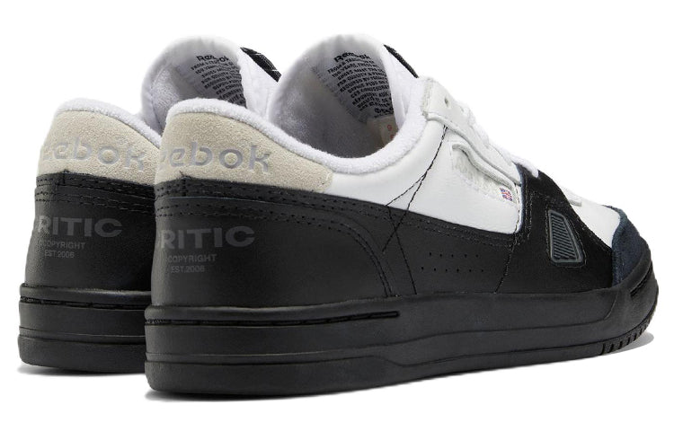 Reebok LT Court Cozy Wear-resistant Skateboarding Shoes Unisex White Black HP5361