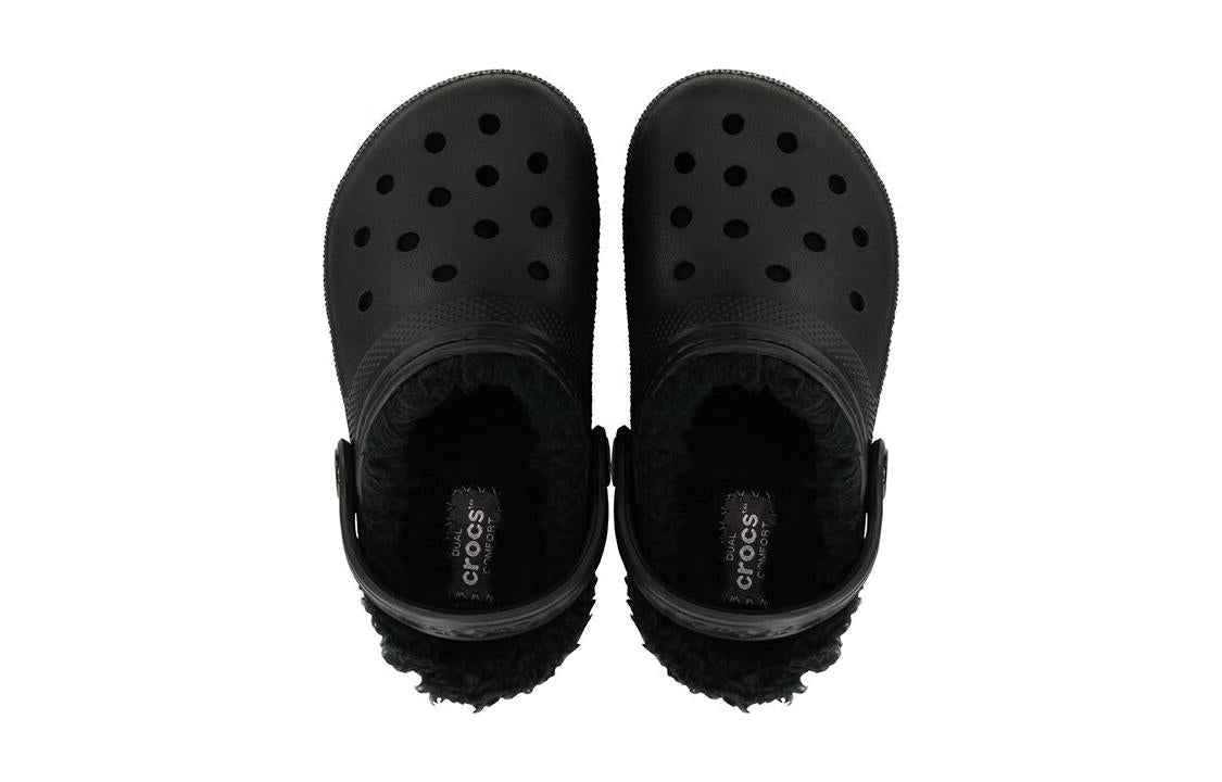 (GS) Crocs Lined Clog Outdoor Sandals 'Black' 207009-060