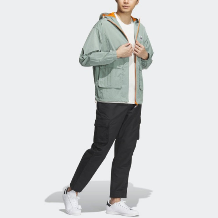 adidas Original Adventure Windbreaker Jacket 'Silver Green' IK8594