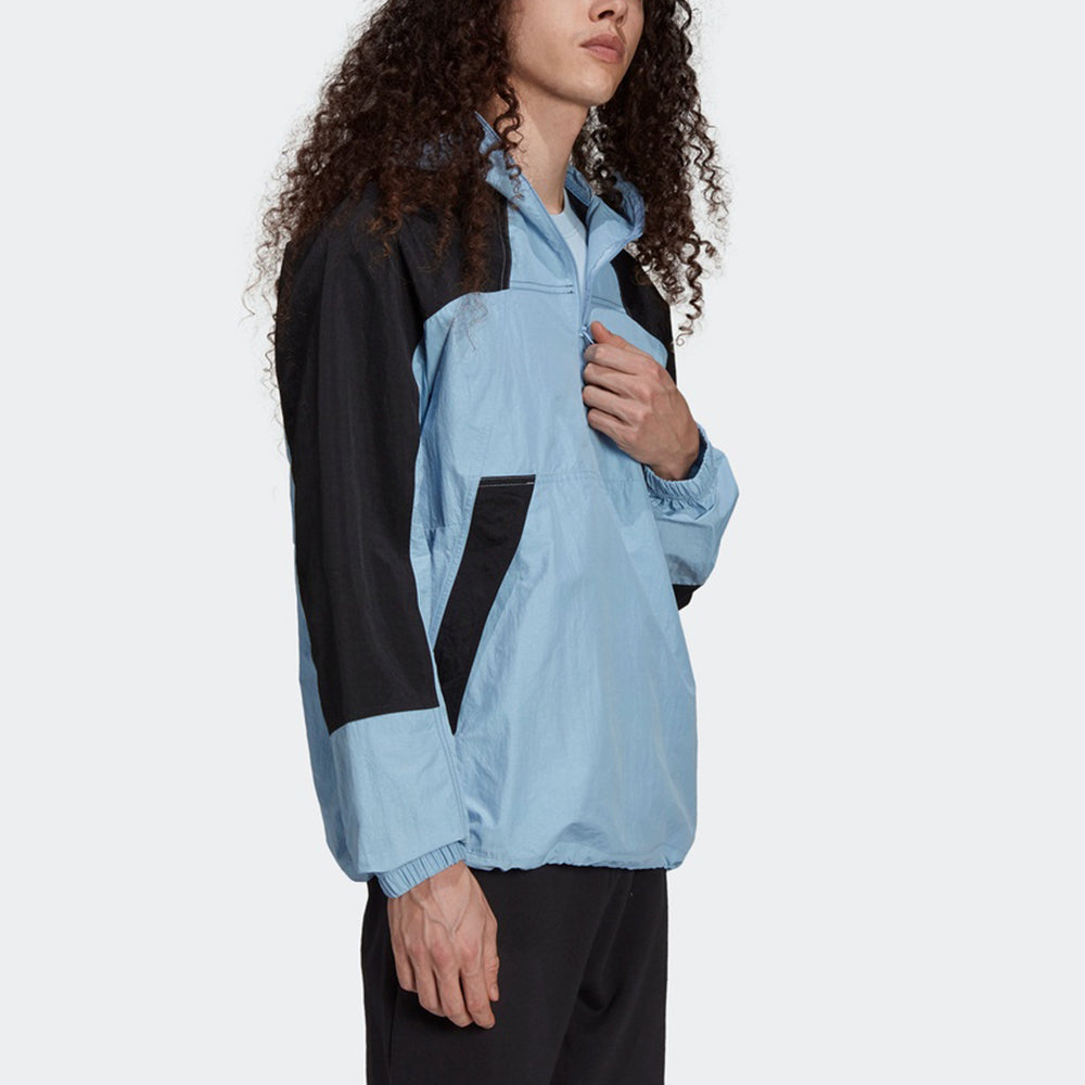 adidas originals Contrasting Colors Loose Sports Hooded Jacket Sky Blue H09103