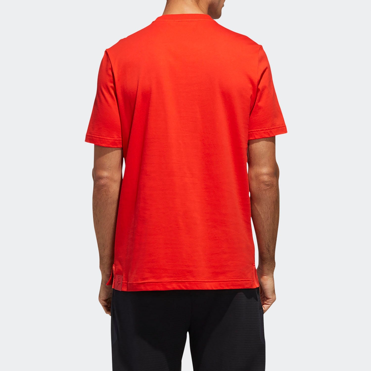 adidas Cozy Breathable Round Neck Short Sleeve Red GL8193