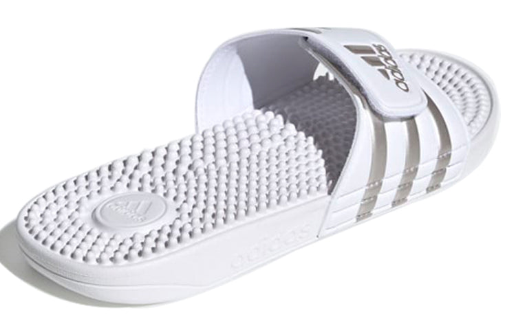 adidas Adissage Slides 'White Platinum Metallic' F35576