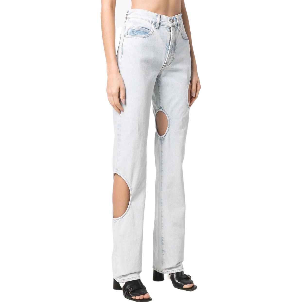 (WMNS) Off-White Meteor Cool Straight-Leg Jean 'Light Blue' OWYA018C99DEN0034000
