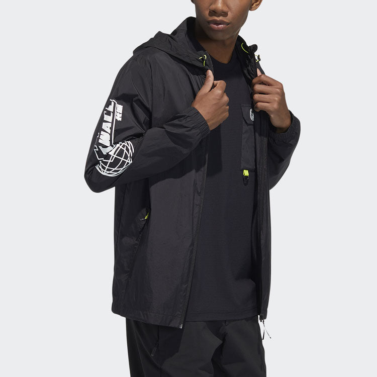 adidas Outdoor Athleisure Casual Sports Hooded Jacket Black HB8917