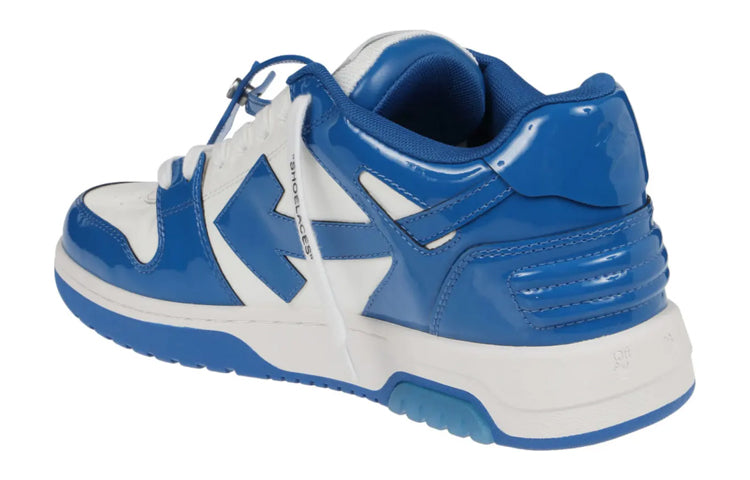 Off-White Out Of Office Low-Top Patent Sneaker 'Blue White' OMIA189F22LEA0060145
