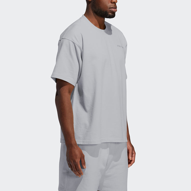 adidas x Pharrell Basics Short-sleeved Embroidered T-Shirt 'Grey' GM1959
