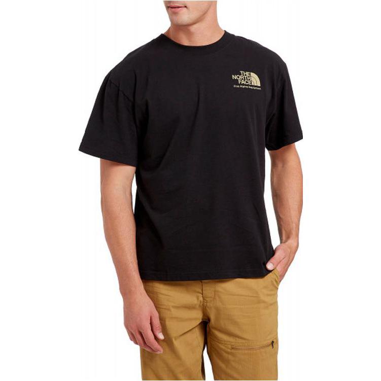 Men's THE NORTH FACE Back Character Printing Short Sleeve Black NF0A4AA6JK3