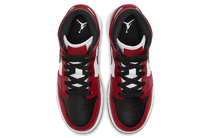 (GS) Air Jordan 1 Mid 'Chicago Black Toe' 554725-069