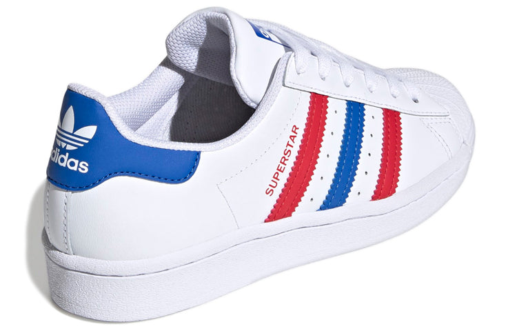 (GS) adidas originals Superstar J 'White Red Blue' FW5851