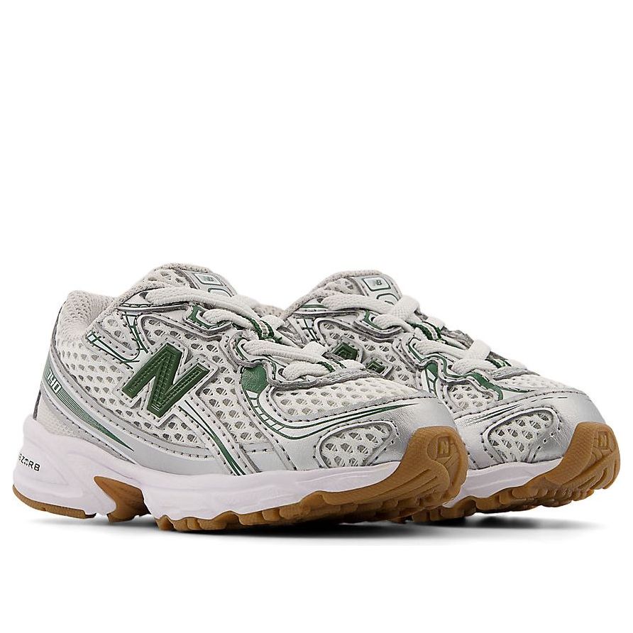 (TD) New Balance 740 Bungee Lace 'Silver Metallic Dark Alpine Green' IZ740SF