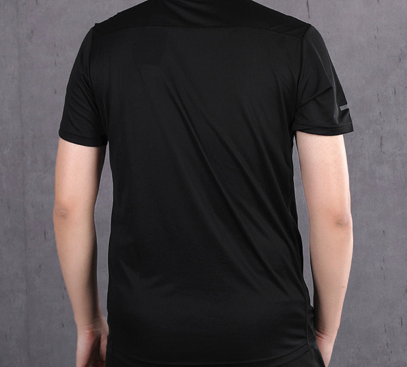 adidas Plaid RunningTrainingShort-sleeveTee Men Black ED9294