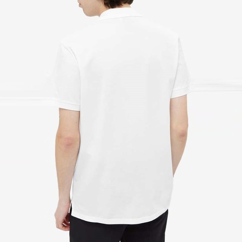 Alexander McQueen SS21 Embroidery Skull Cotton Polo Male White 650418-QQX33-9000