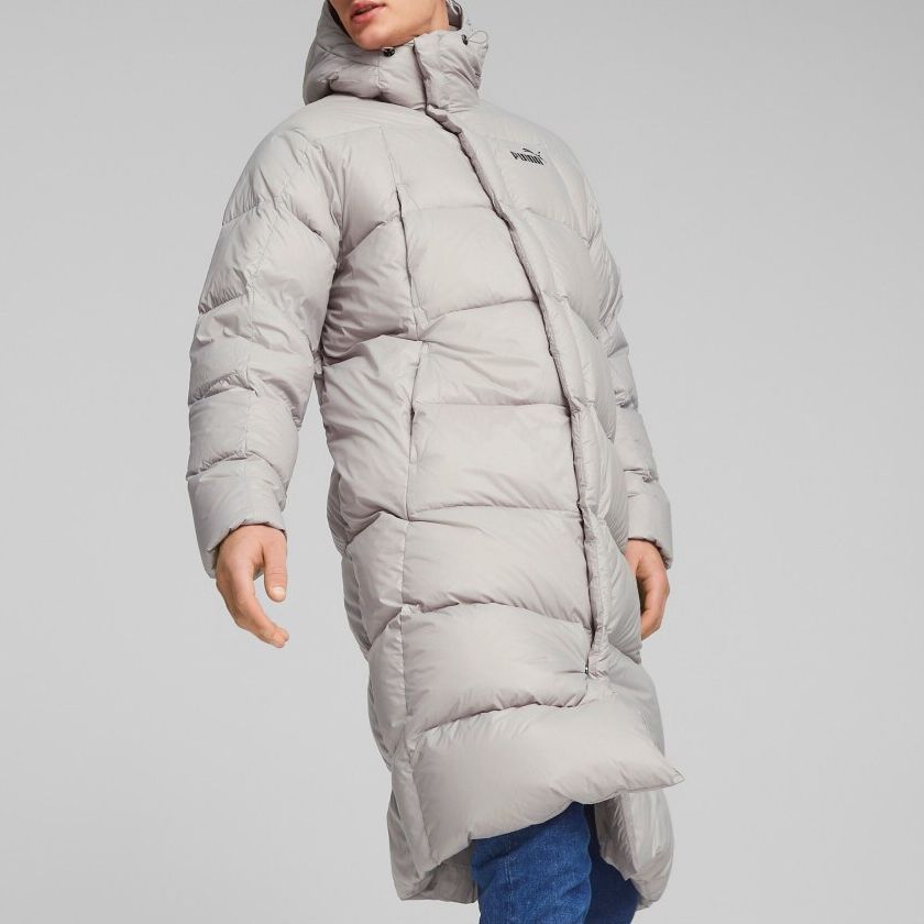 PUMA Lightweight Hooded Down Coat 'Grey' 678345-14