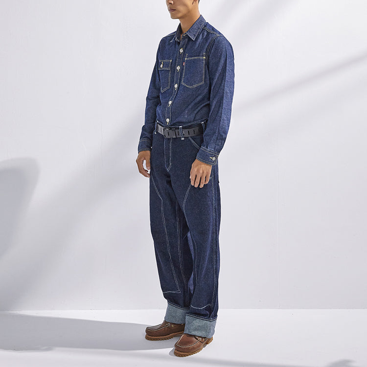 Men's Levis Casual lapel Denim Shirt Denim A0143-0000