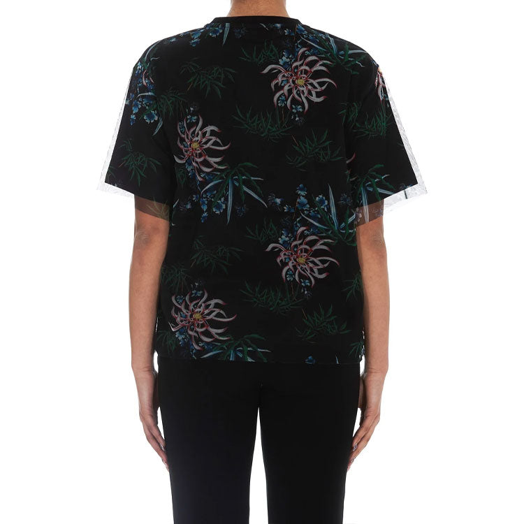 KENZO Micro Mark Logo Printing Casual Short Sleeve Black FA52TS621907-99