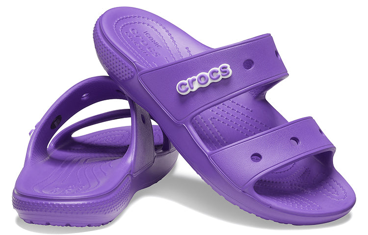 Crocs Classic Soft Sole Cozy Flat Heel Sports Slippers Unisex Purple 206761-518
