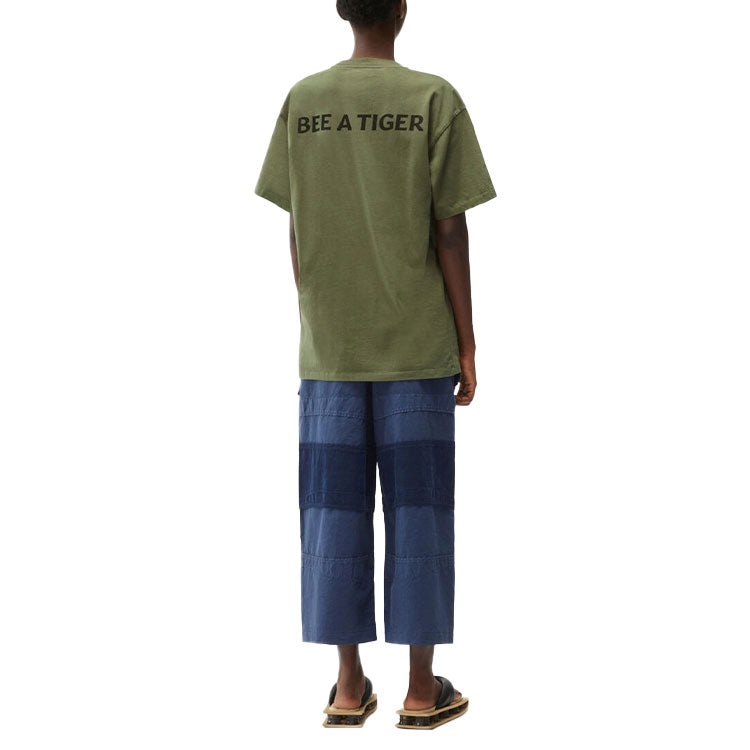 KENZO SS21 Round Neck Pullover Short Sleeve Khaki FB52TS9104SA-48