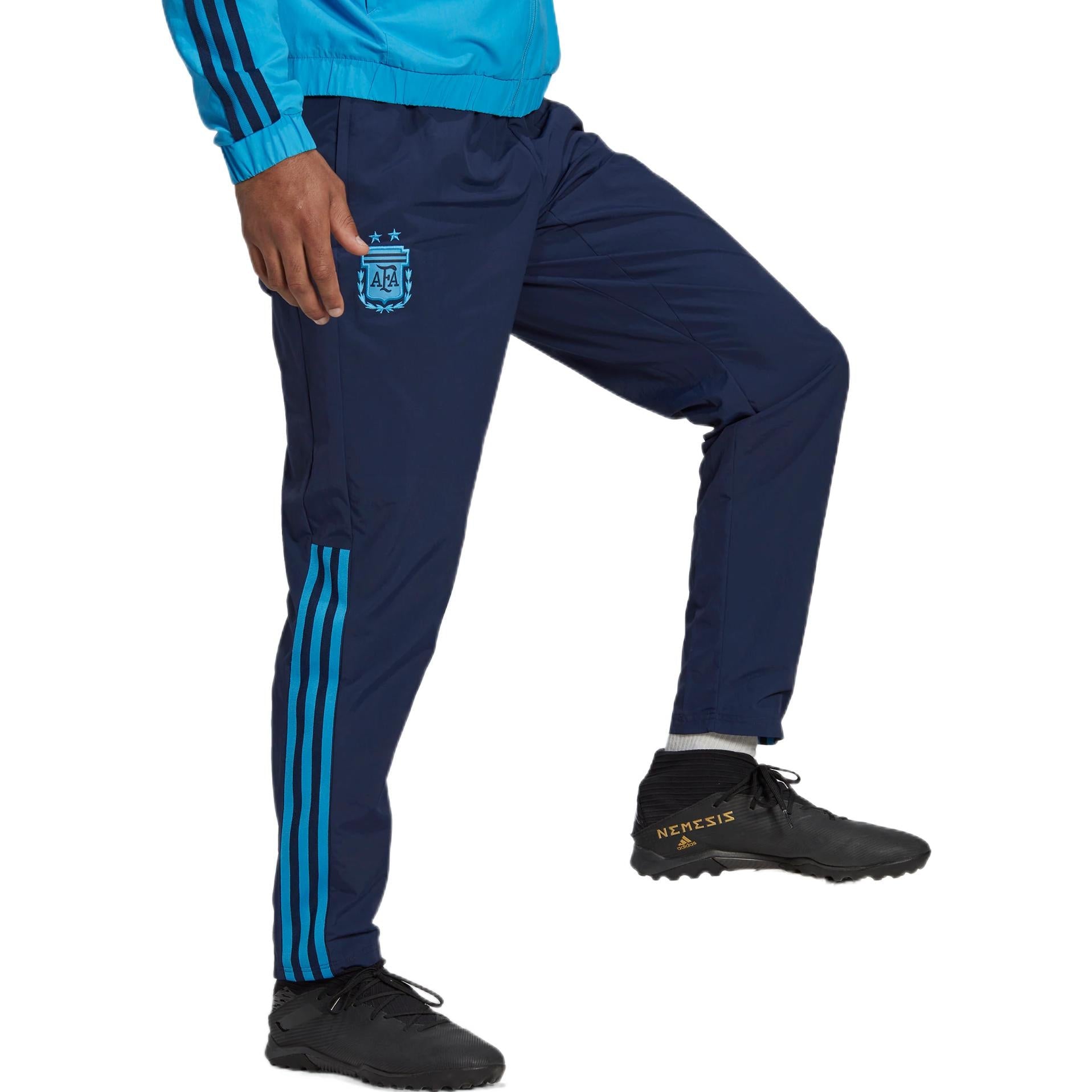 Men's adidas Logo Printing Design Elastic Waistband Straight Sports Pants/Trousers/Joggers Blue HF3940