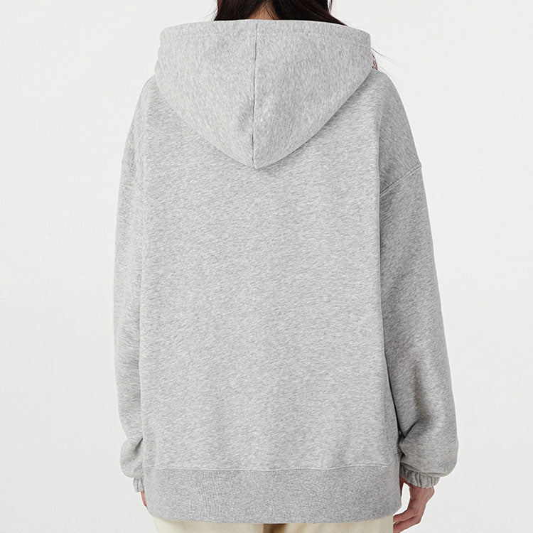 (WMNS) PUMA Classics Oversized Logo Hoodie Grey 535320-04