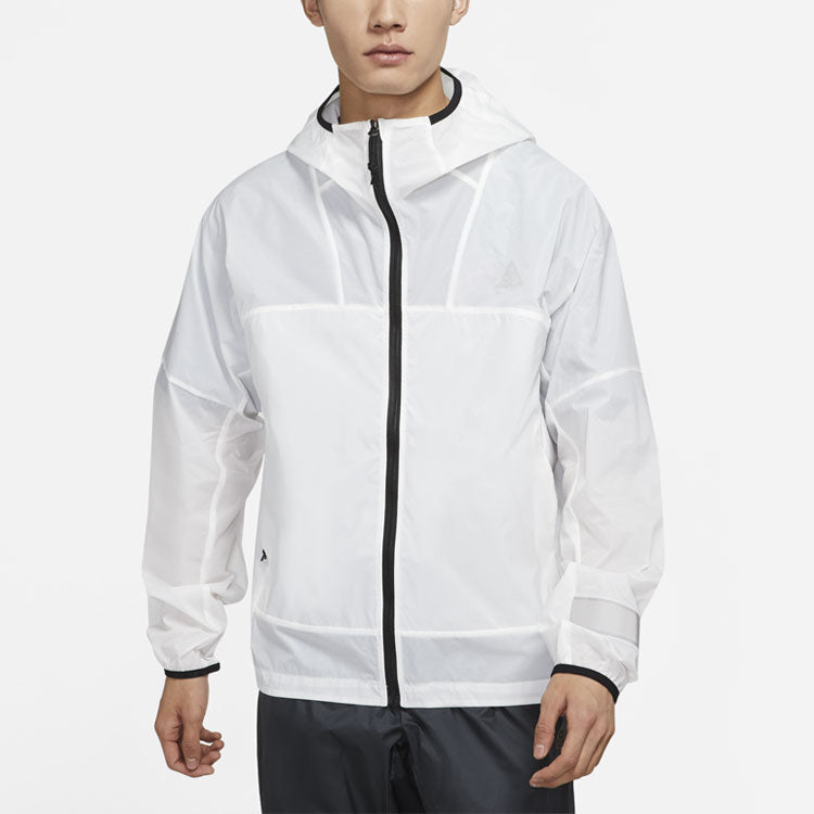 Nike Acg Cinder Cone Ora Woven Reflective Sports Hooded Jacket White DR8862-100