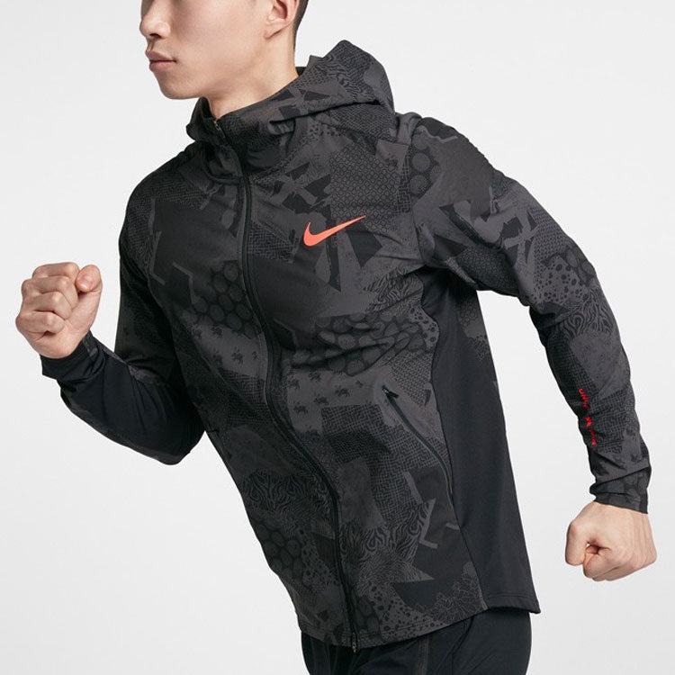 Nike Flex Running Training Sports Hooded Jacket Gray Dark gray BV6003-010