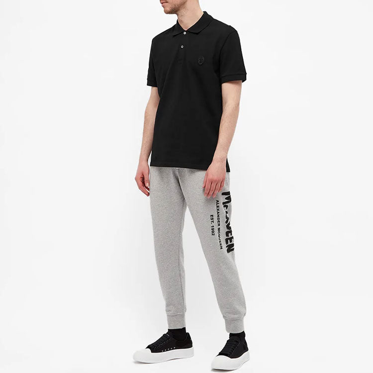 Alexander McQueen Men's FW21 Skull Polo Shirt Black 622106-QRX33-1000