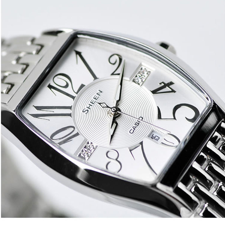 CASIO Waterproof Sports SHEEN Silver Analog SHE-4027D-7A