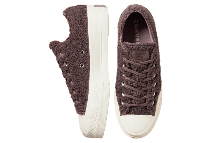 (WMNS) Converse Chuck Taylor All Star Platform Low 'Cozy Sherpa - Violet Ore' 572201C