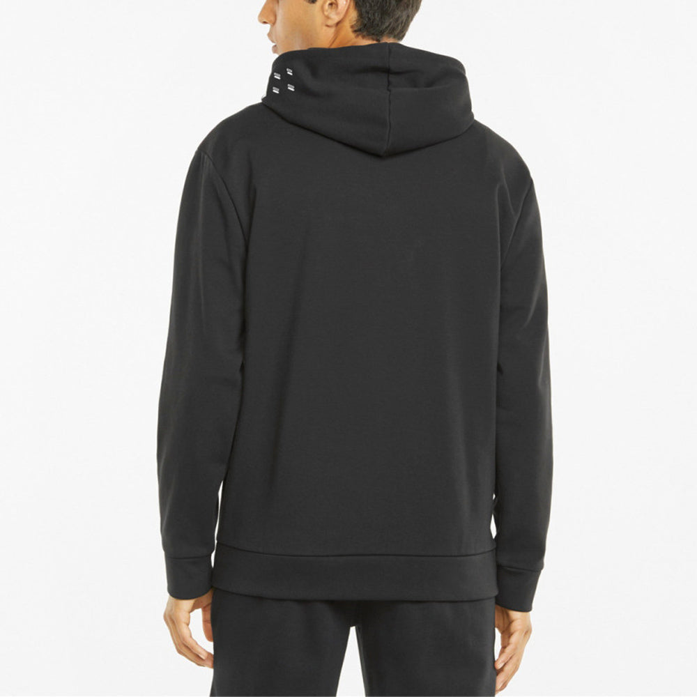 PUMA Winterized Logo Sports Fleece Lined Hooded Jacket Black 84652801
