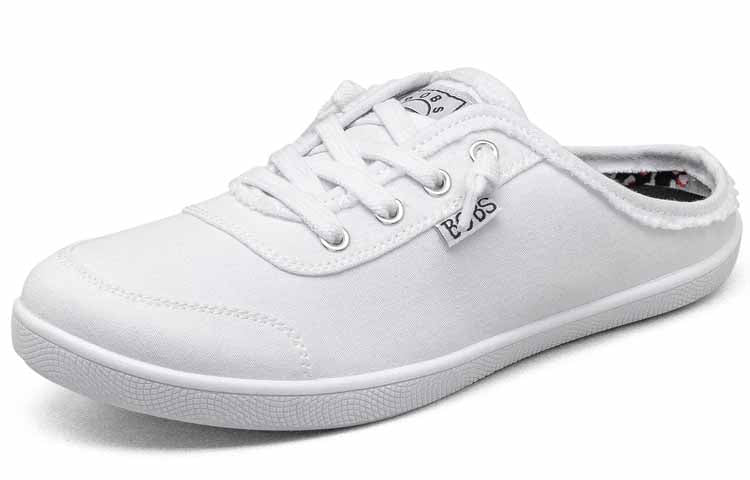 (WMNS) Skechers Canvas Shoes White 113509-WHT