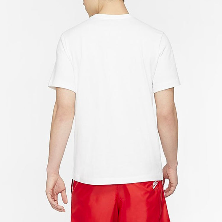 Air Jordan Brand Ss Tee Black Reflective Logo Printing Short Sleeve White CU1684-100