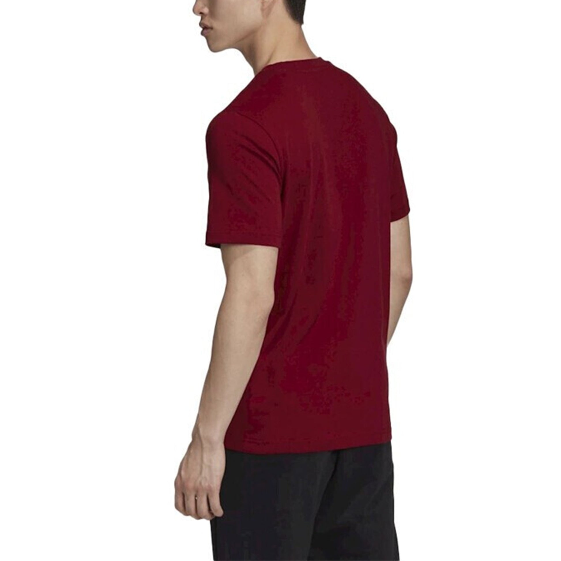 adidas Universal Foil Gold Logo Printing Round Neck Short Sleeve Red GE4699